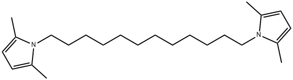 1-[12-(2,5-dimethylpyrrol-1-yl)dodecyl]-2,5-dimethyl-pyrrole 结构式