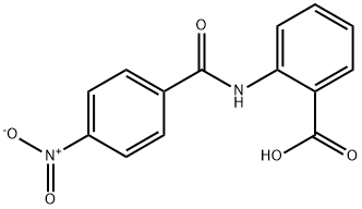 N-[对-硝基苯甲酰]邻氨基苯甲酸 结构式