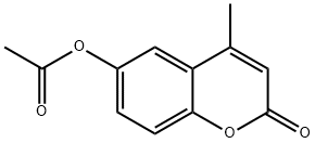 (4-methyl-2-oxo-chromen-6-yl) acetate 结构式