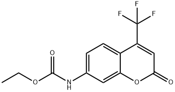 ethyl [2-oxo-4-(trifluoromethyl)-2H-1-benzopyran-7-yl]carbamate 结构式