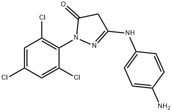 3-(4-Aminoanilino)-1-(2,4,6-trichlorophenyl)-2-pyrazolin-5-one 结构式