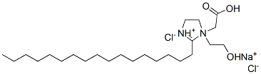 sodium 1-(carboxymethyl)-2-heptadecyl-4,5-dihydro-1-(2-hydroxyethyl)-1H-imidazolium chloride 结构式