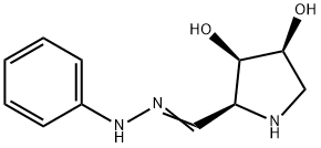 2-Pyrrolidinecarboxaldehyde, 3,4-dihydroxy-, phenylhydrazone, (2R,3R,4S)- (9CI) 结构式