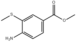 4-氨基-3-(甲硫基)苯甲酸甲酯 结构式