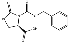 (R)-3-CBZ-2-氧代-咪唑烷酮-4-羧酸 结构式