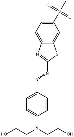 2,2'-[[4-[[6-(甲磺酰基)-2-苯并噻唑基]偶氮]苯基]亚氨基]双乙醇 结构式