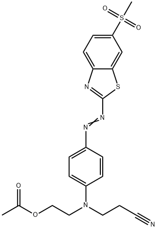 2-[(2-cyanoethyl)[4-[[6-(methylsulphonyl)benzothiazol-2-yl]azo]phenyl]amino]ethyl acetate 结构式