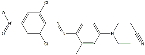 3-[[4-[(2,6-二氯-4-硝基苯基)偶氮]-3-甲基苯基]乙基氨基]丙腈 结构式