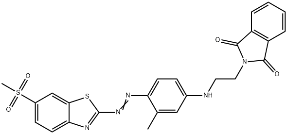 N-[2-[[3-methyl-4-[[6-(methylsulphonyl)benzothiazol-2-yl]azo]phenyl]amino]ethyl]phthalimide 结构式