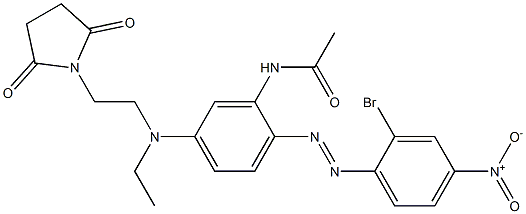 N-[2-[(2-Bromo-4-nitrophenyl)azo]-5-[[2-(2,5-dioxo-1-pyrrolidinyl)ethyl]ethylamino]phenyl]acetamide 结构式