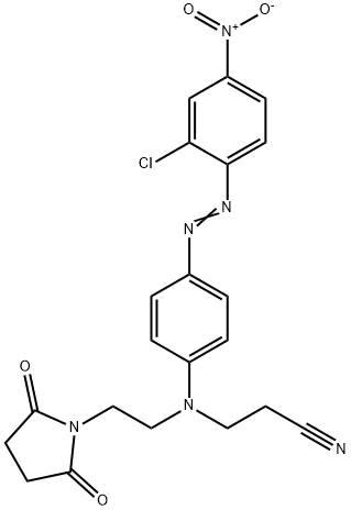 3-[[4-[(2-Chloro-4-nitrophenyl)azo]phenyl][2-(2,5-dioxo-1-pyrrolidinyl)ethyl]amino]propanenitrile 结构式