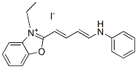 3-ethyl-2-[4-(phenylamino)buta-1,3-dienyl]benzoxazolium iodide 结构式