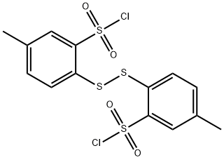 2,2'-Dithiobis[5-methylbenzenesulfonic acid chloride] 结构式