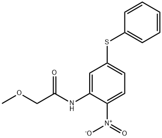 2-methoxy-N-[2-nitro-5-(phenylthio)phenyl]acetamide 结构式