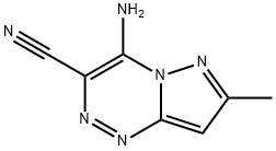 4-氨基-7-甲基吡唑并[5,1-C][1,2,4]三嗪-3-甲腈 结构式