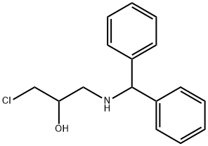 1-二苯甲氨基-3-氯-2-丙醇 结构式