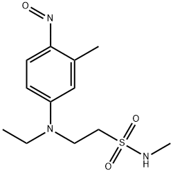 2-[ethyl(3-methyl-4-nitrosophenyl)amino]-N-methylethanesulphonamide 结构式
