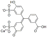 calcium hydrogen 3-[(4-hydroxy-3-sulphonatophenyl)(4-oxo-3-sulphonato-2,5-cyclohexadien-1-ylidene)methyl]benzoate 结构式