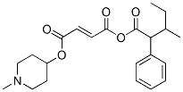 3-methyl-2-phenylvaleroyl 1-methyl-4-piperidyl fumarate 结构式
