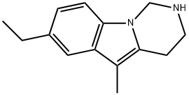 Pyrimido[1,6-a]indole, 7-ethyl-1,2,3,4-tetrahydro-5-methyl- (9CI) 结构式