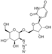 5'-O-(2-叠氮基-2-脱氧-ALPHA-D-甘露糖基)尿苷 结构式