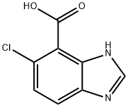 1H-Benzimidazole-4-carboxylicacid,5-chloro-(9CI) 结构式