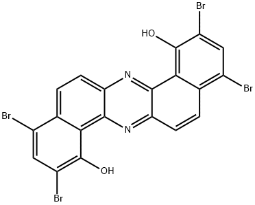2,4,9,11-tetrabromodibenzo[a,h]phenazine-1,8-diol 结构式
