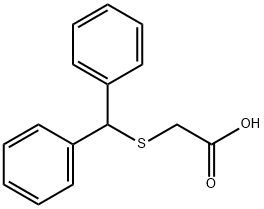 2-[(二苯甲基)巯基]乙酸 结构式