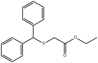 2-(二苯甲基硫代)乙酸乙酯 结构式