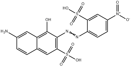 6-amino-4-hydroxy-3-[(4-nitro-2-sulphophenyl)azo]naphthalene-2-sulphonic acid 结构式