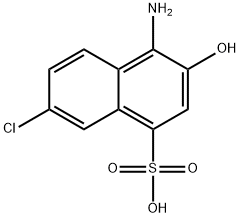 6-chloro-1-amino-2-naphthol-4-sulfonic acid 结构式