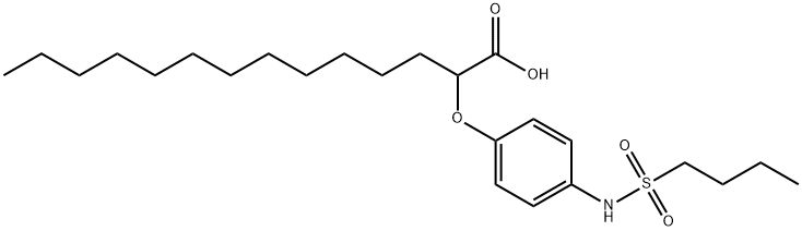 2-[4-[(butylsulphonyl)amino]phenoxy]tetradecanoic acid 结构式