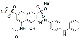 5-(Acetylamino)-4-hydroxy-3-[[4-(phenylamino)phenyl]azo]-2,7-naphthalenedisulfonic acid disodium salt 结构式