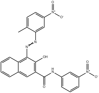 3-hydroxy-4-[(2-methyl-5-nitrophenyl)azo]-N-(3-nitrophenyl)naphthalene-2-carboxamide 结构式