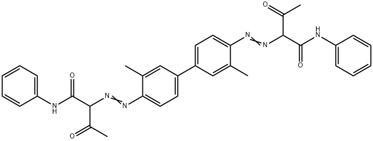 2,2'-[(3,3'-dimethyl[1,1'-biphenyl]-4,4'-diyl)bis(azo)]bis[3-oxo-N-phenylbutyramide] 结构式