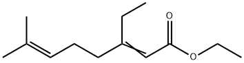 ethyl 3-ethyl-7-methyl-2,6-octadienoate 结构式