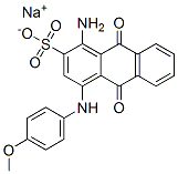 1-氨基-9,10-二氢-4-[(4-甲氧基苯基)氨基]-9,10-二氧代-2-蒽磺酸单钠盐 结构式