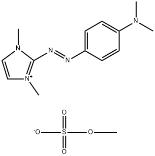 2-[[4-(二甲氨基)苯基]偶氮]-1,3-二甲基-1H-咪唑翁硫酸甲基盐 结构式