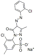 sodium 5-chloro-4-[4-[(2-chlorophenyl)azo]-4,5-dihydro-3-methyl-5-oxo-1H-pyrazol-1-yl]toluene-3-sulphonate  结构式