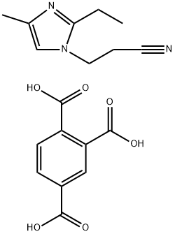 1-氰乙基-2-乙基-4-甲基咪唑-1,2,4-苯三甲酸盐 结构式