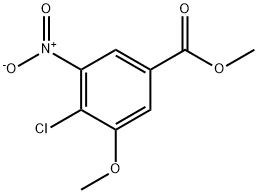 4-氯-3-甲氧基-5-硝基苯羧酸甲酯 结构式