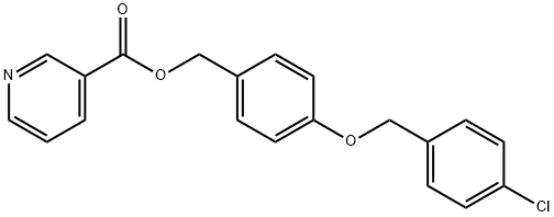 4-(4'-chlorobenzyloxy)benzyl nicotinate 结构式