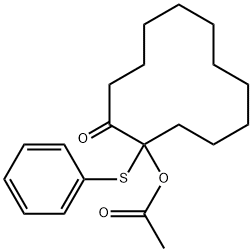 2-Acetyloxy-2-(phenylthio)cyclododecanone 结构式
