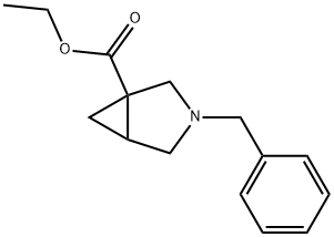 3-苄基-3-氮杂双环[3.1.0]己烷-1-羧酸乙酯 结构式