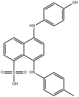 5-(4-hydroxyanilino)-8-(4-methylanilino)-1-naphthalenesulfonic acid 结构式