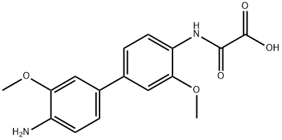 3,3'-dimethoxy-4-amino-4'-biphenyloxamic acid 结构式