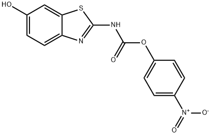Carbamic acid, (6-hydroxy-2-benzothiazolyl)-, 4-nitrophenyl ester 结构式