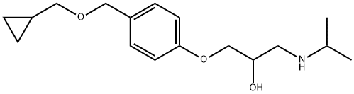 1-[4-[(Cyclopropylmethoxy)methyl]phenoxy]-3-[(1-methylethyl)amino]-2-propanol 结构式