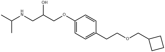 1-[4-[2-(Cyclobutylmethoxy)ethyl]phenoxy]-3-[(1-methylethyl)amino]-2-propanol 结构式