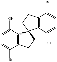 4,4'-二溴-1,1'-螺旋联茚-7,7'-二醇 结构式